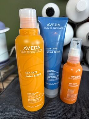 AVEDA Sun Care Hair/Body Cleanser,After-Sun Masque,Protective Hair Veil SET